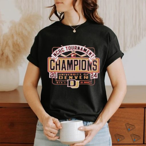 Official University of denver men’s hockey 2024 summit league tournament champions shirt