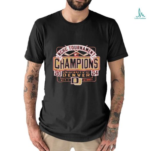 Official University of denver men’s hockey 2024 summit league tournament champions shirt