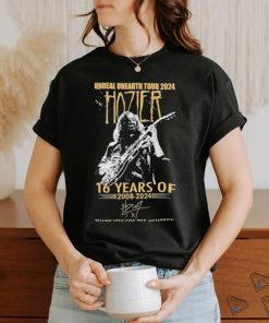 Official Unreal Unearth Tour 2024 Hozier 16 Years Of 2008 2024 Thank You For The Memories T Shirt