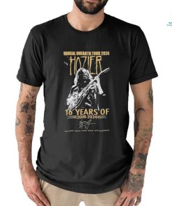 Official Unreal Unearth Tour 2024 Hozier 16 Years Of 2008 2024 Thank You For The Memories T Shirt