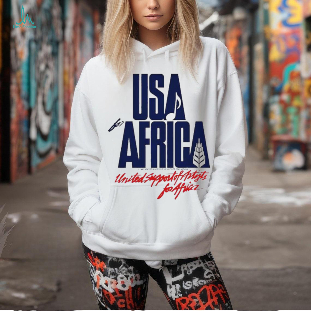 Official Usa for Africa united support of artists for Africa T shirt Official Usa for Africa united support of artists for Africa T shirt