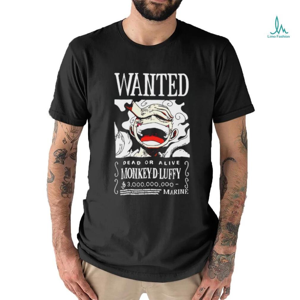 Official Wanted monkey d luffy 3 billion shirt Official Wanted monkey d luffy 3 billion shirt