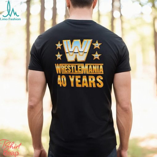 Official Wrestlemania 40 Over the Years T Shirt