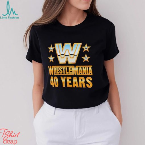 Official Wrestlemania 40 Over the Years T Shirt