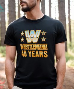 Official Wrestlemania 40 Over the Years T Shirt