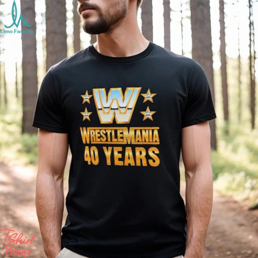 Official Wrestlemania 40 Over the Years T Shirt