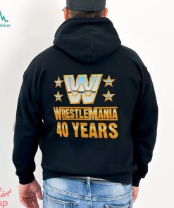 Official Wrestlemania 40 Over the Years T Shirt