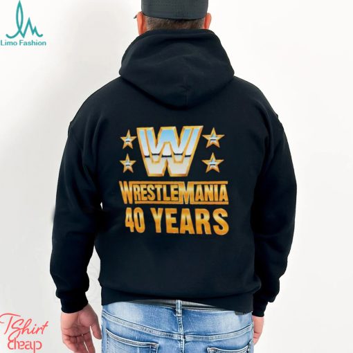 Official Wrestlemania 40 Over the Years T Shirt