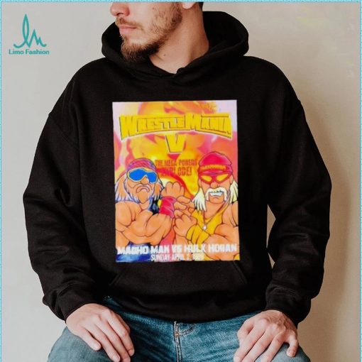 Official Wrestlemania V Macho Man Vs Hulk Hogan Shirt