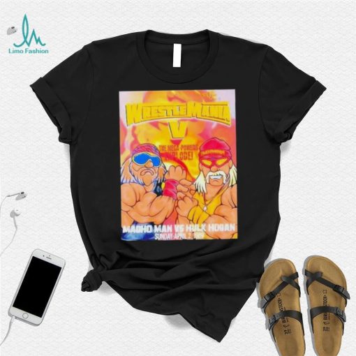 Official Wrestlemania V Macho Man Vs Hulk Hogan Shirt