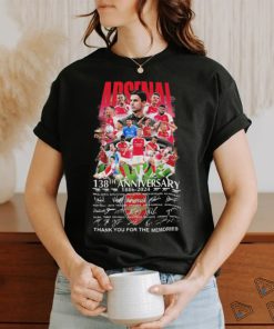 Official arsenal 138th Anniversary 1886 2024 Thank You For The Memories Signatures Shirt