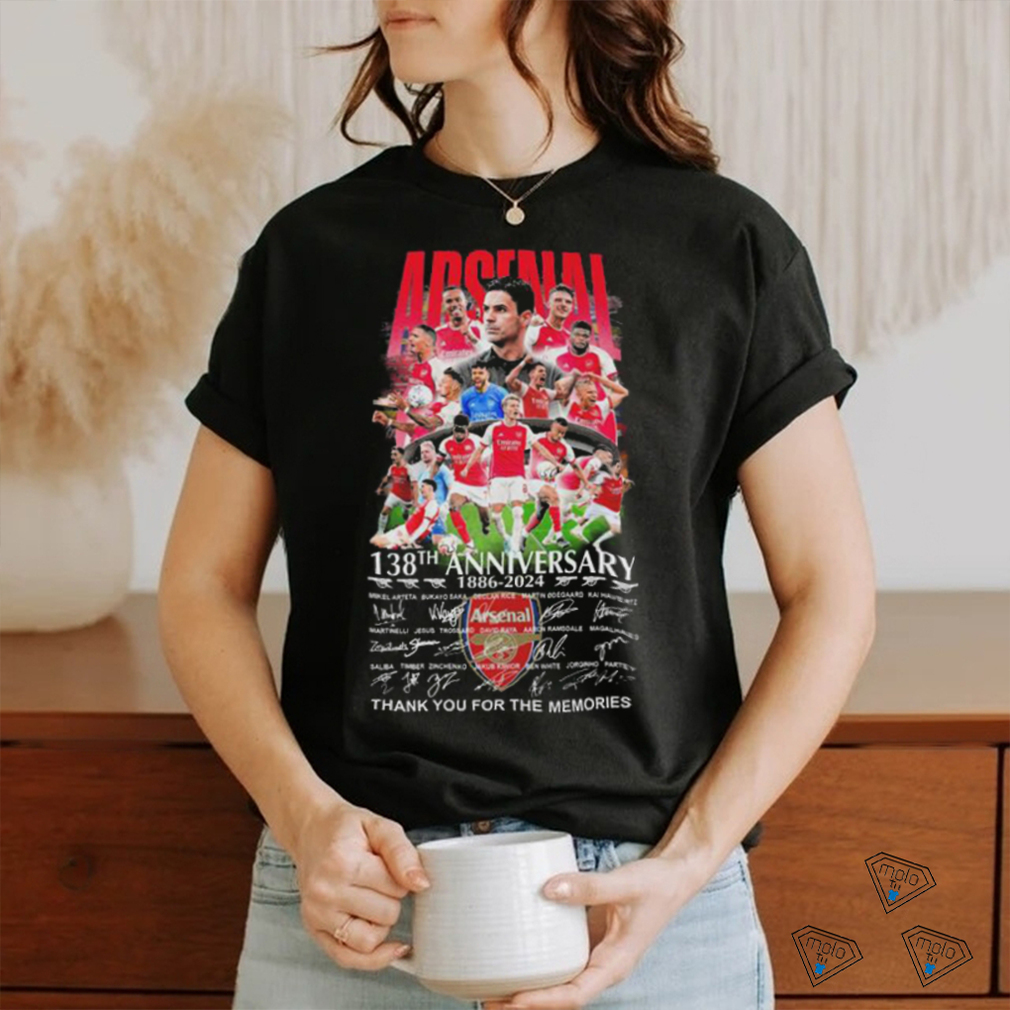 Official arsenal 138th Anniversary 1886 2024 Thank You For The Memories Signatures Shirt Official arsenal 138th Anniversary 1886 2024 Thank You For The Memories Signatures Shirt