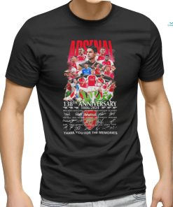 Official arsenal 138th Anniversary 1886 2024 Thank You For The Memories Signatures Shirt