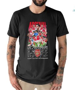 Official arsenal 138th Anniversary 1886 2024 Thank You For The Memories Signatures Shirt
