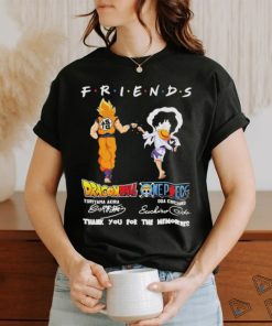 Official dragon Ball One Piece Toriyama Akira Oda Eichiro Friend Forever T Shirt