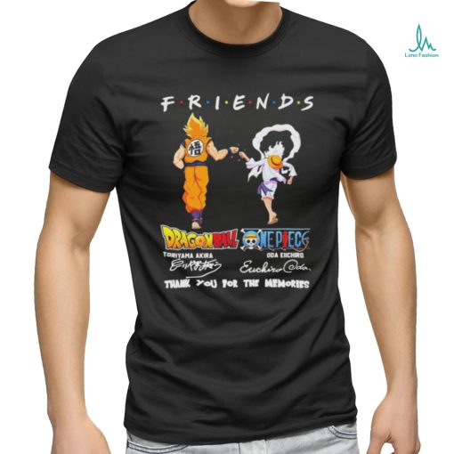 Official dragon Ball One Piece Toriyama Akira Oda Eichiro Friend Forever T Shirt