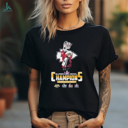 Official groot Hug Trophy Kansas City Chiefs Super Bowl LVIII Champions Shirt