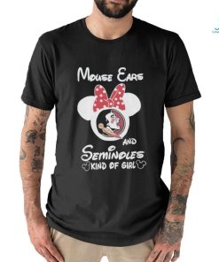 Official mickey mouse ears and florida state seminoles kind of girl shirt