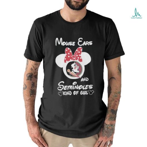 Official mickey mouse ears and florida state seminoles kind of girl shirt