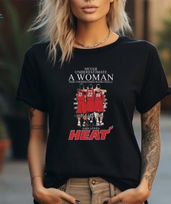 Official never Underestimate A Woman Who Understands Basketball And Loves Miami Heat Adebayo, Butler And Robinson Signatures Shirt