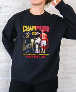 Official official Michigan and Kansas City McCarthy and Mahomes Champions 2023 CFP National championship And Super bowl LVIII shirt