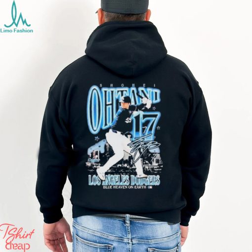 Official shohei ohtani 17 los angeles dodgers blue heaven on earth 2024 shirt