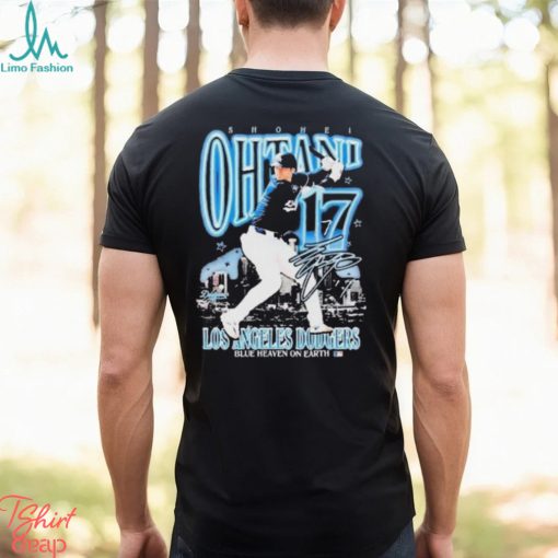 Official shohei ohtani 17 los angeles dodgers blue heaven on earth 2024 shirt