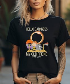 Official snoopy And Charlie Brown Hello Darkness My Old Friends Solar Eclipse April 8, 2024 Shirt