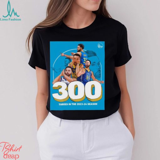 Official stephen Curry 300 Threes In The 2023 24 Season Shirt