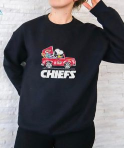 Official super Bowl LVIII Champions Snoopy And Woodstock On Car Kansas City Chiefs Shirt