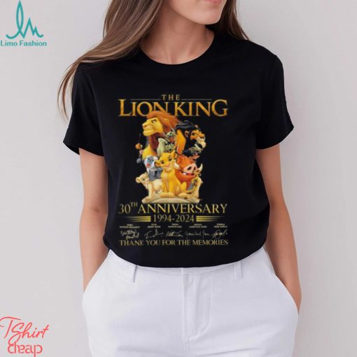 Official the Lion King 30th Anniversary 1994 2024 Thank You For The Memories Shirt