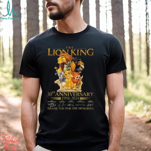 Official the Lion King 30th Anniversary 1994 2024 Thank You For The Memories Shirt