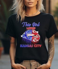 Official this Girl Loves Her Kansas City Chiefs And Kansas City Royals Lips Diamonds Shirt