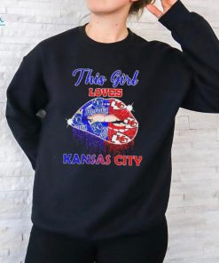 Official this Girl Loves Her Kansas City Chiefs And Kansas City Royals Lips Diamonds Shirt