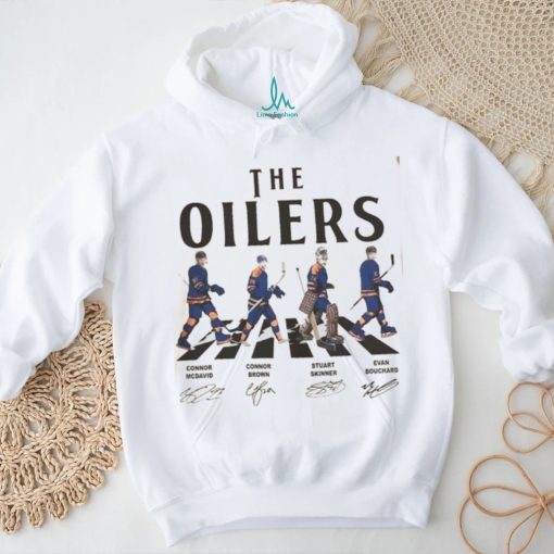 Oilers Walking Abbey Road Signatures Ice Hockey Shirt