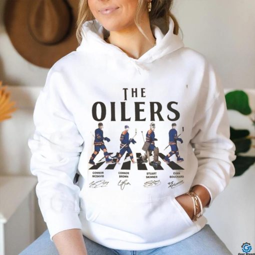 Oilers Walking Abbey Road Signatures Ice Hockey Shirt