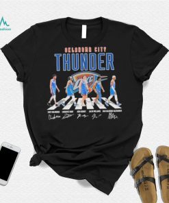 Oklahoma City Thunder Players On Road Signatures Shirt