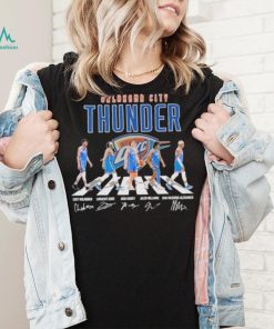 Oklahoma City Thunder Players On Road Signatures Shirt, hoodie, sweater, long sleeve and tank top Oklahoma City Thunder Players On Road Signatures Shirt