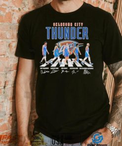 Oklahoma City Thunder Players On Road Signatures Shirt, hoodie, sweater, long sleeve and tank top Oklahoma City Thunder Players On Road Signatures Shirt