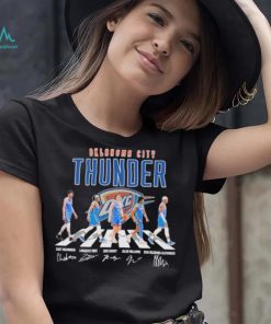 Oklahoma City Thunder Players On Road Signatures Shirt, hoodie, sweater, long sleeve and tank top Oklahoma City Thunder Players On Road Signatures Shirt