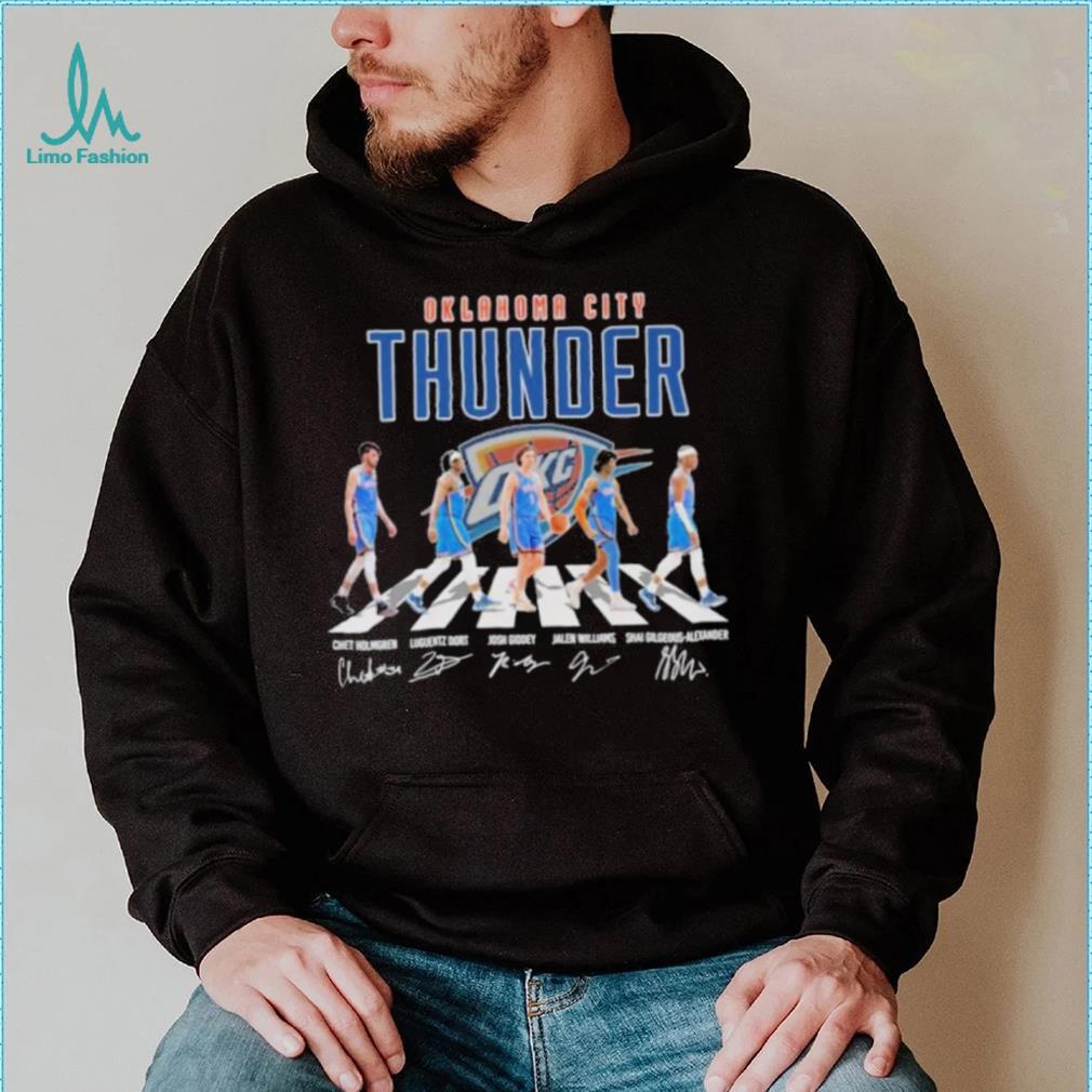 Oklahoma City Thunder Players On Road Signatures Shirt Oklahoma City Thunder Players On Road Signatures Shirt