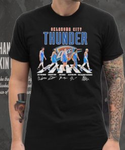 Oklahoma City Thunder Players On Road Signatures Shirt, hoodie, sweater, long sleeve and tank top Oklahoma City Thunder Players On Road Signatures Shirt