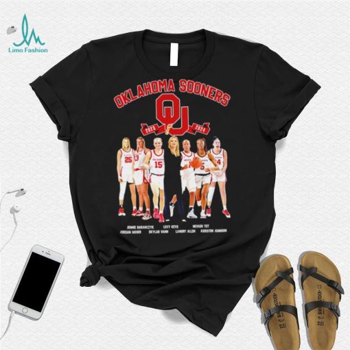 Oklahoma Sooners women’s basketball 2023 2024 famous player names shirt