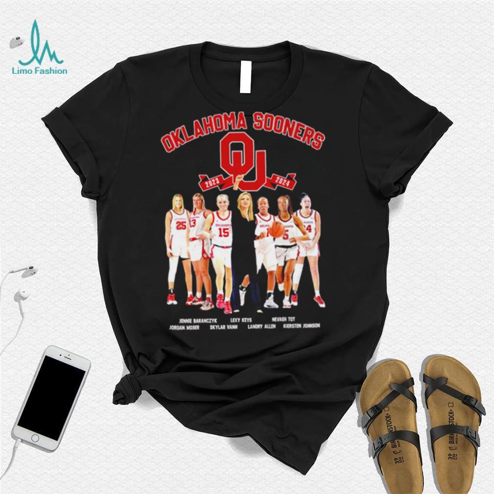 Oklahoma Sooners women’s basketball 2023 2024 famous player names shirt Oklahoma Sooners women’s basketball 2023 2024 famous player names shirt