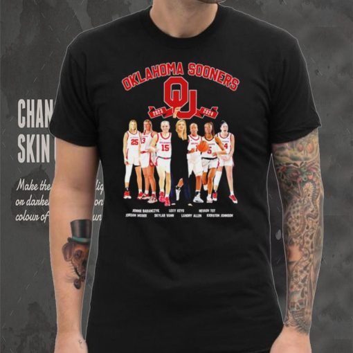 Oklahoma Sooners women’s basketball 2023 2024 famous player names shirt