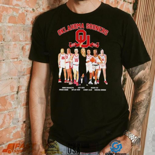 Oklahoma Sooners women’s basketball 2023 2024 famous player names shirt