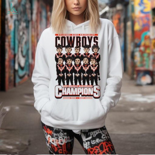 Oklahoma State Cowboys NCAA wrestling regular season champions 2023  2024 team caricature shirt