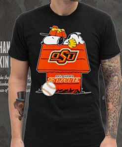 Oklahoma State Cowboys Snoopy And Woodstock The Peanuts Baseball shirt