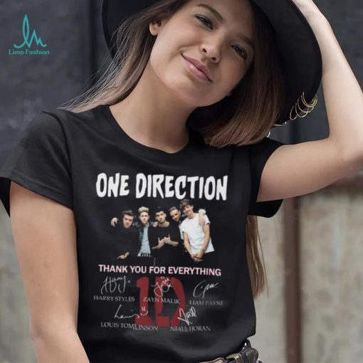 One Direction Thank You For Everything Signatures t shirt