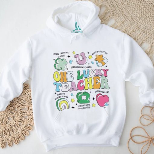 One Lucky Teacher Retro Teacher St PatrickS Day Teaching Shirt